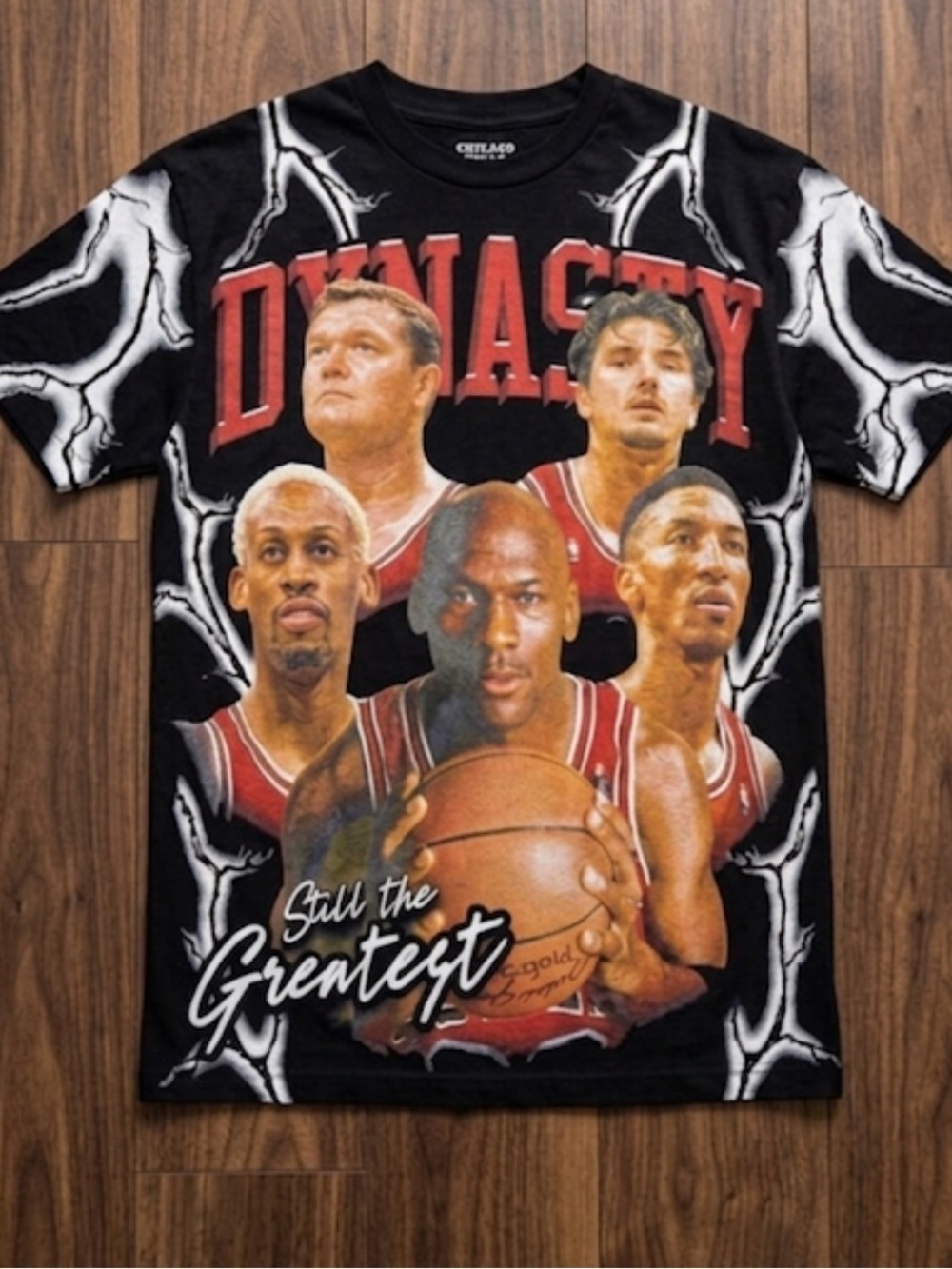 Chicago Bulls Grail Black Graphic Men's Shirt